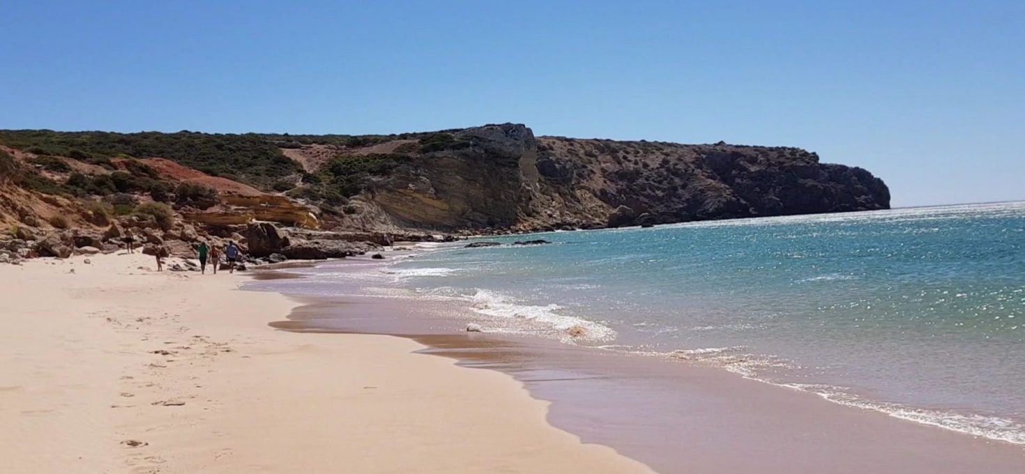 Praia do Zavial an der Südwest Algarve