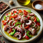 Salada de Polvo, Tintenfischsalat, portugiesisches Rezept, Meeresfrüchte