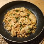 Frango à Brás mit Hähnchen und Reis