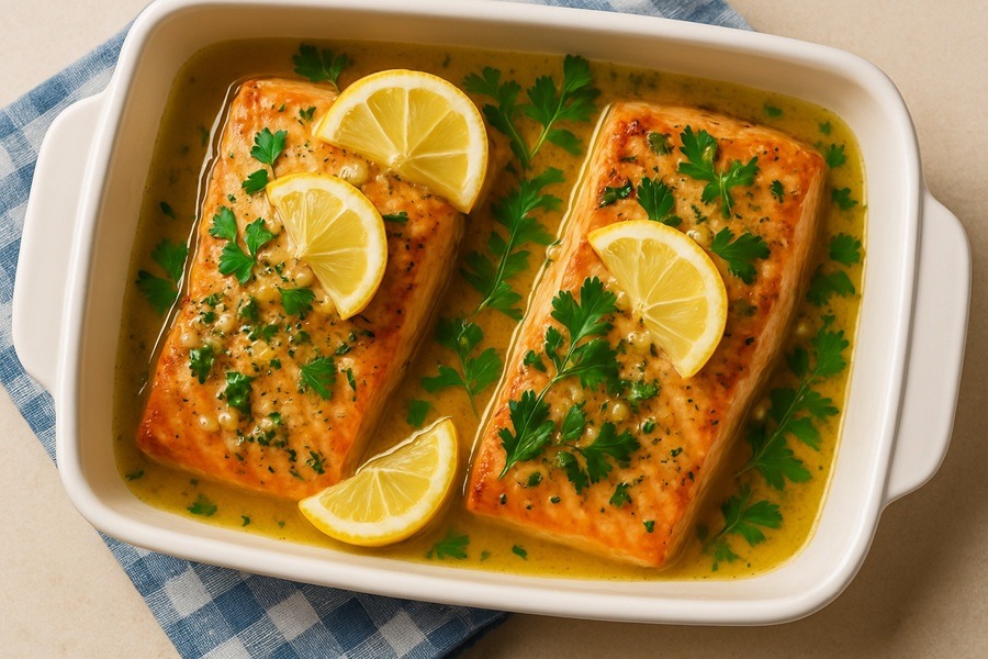 Portugiesischer Zitronen-Knoblauch-Lachs: Modern trifft Tradition