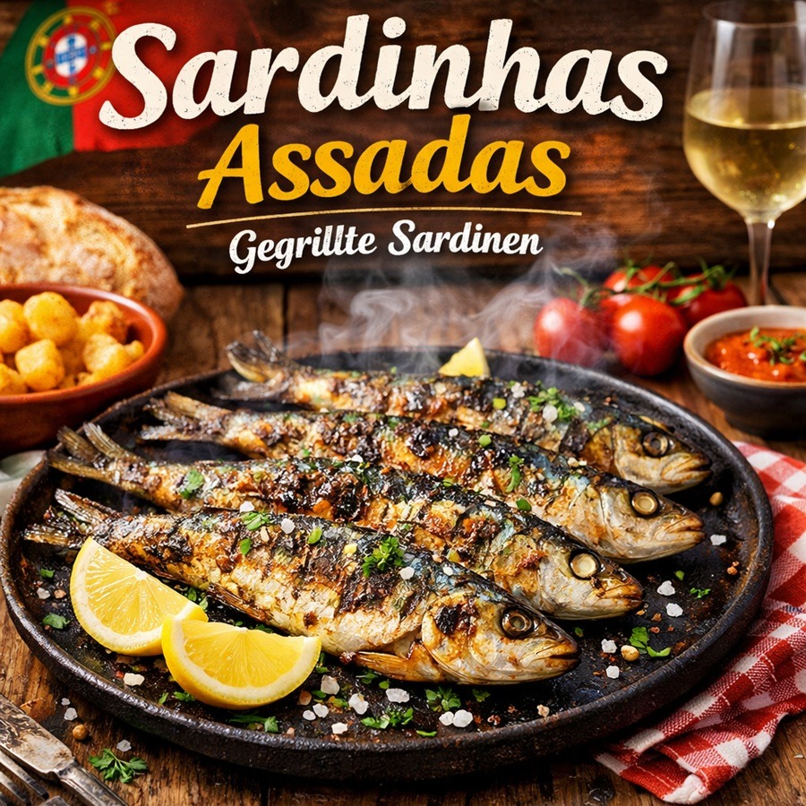 Sardinhas Assadas- gegrillte Sardinen