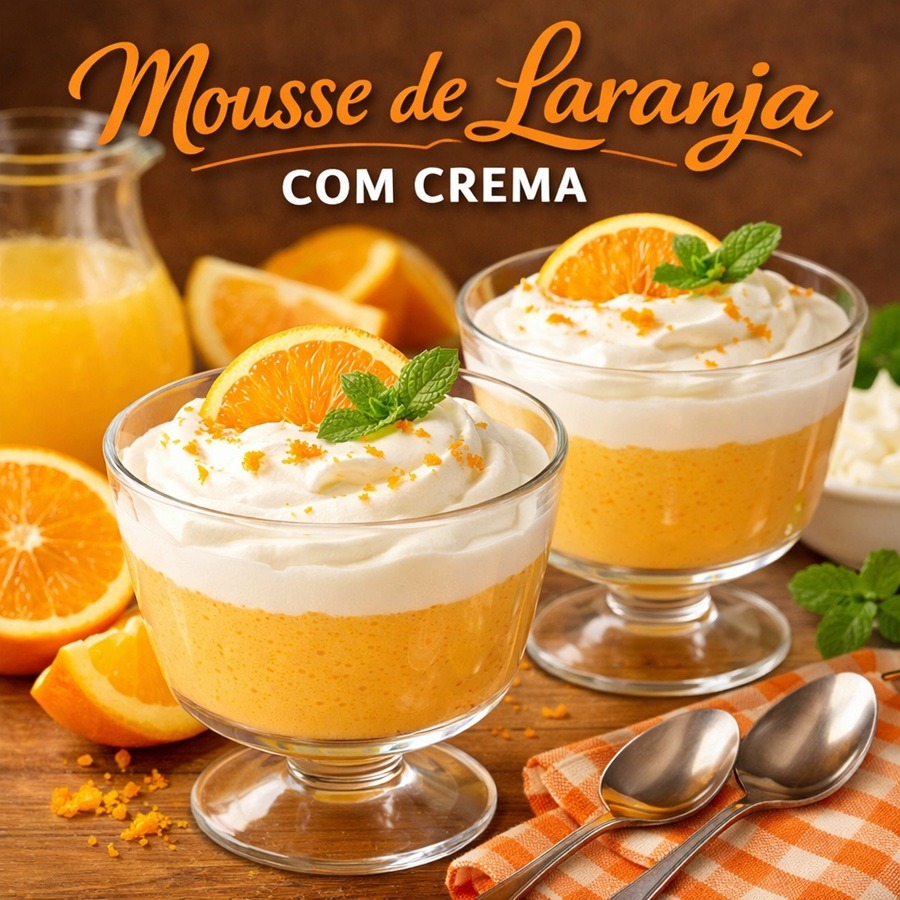 Mousse de Laranja com Crema