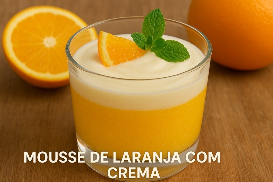Mousse de Laranja com Crema