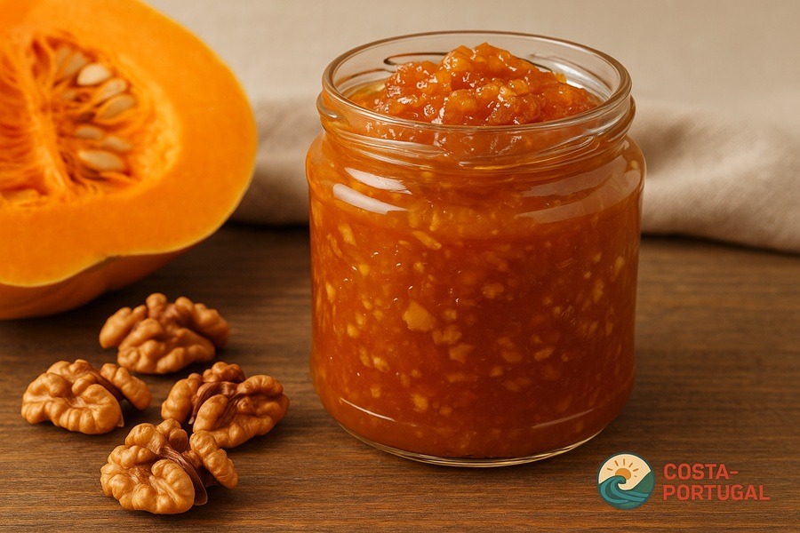 Kürbismarmelade mit Walnüssen Doce de Abóbora com Noz
