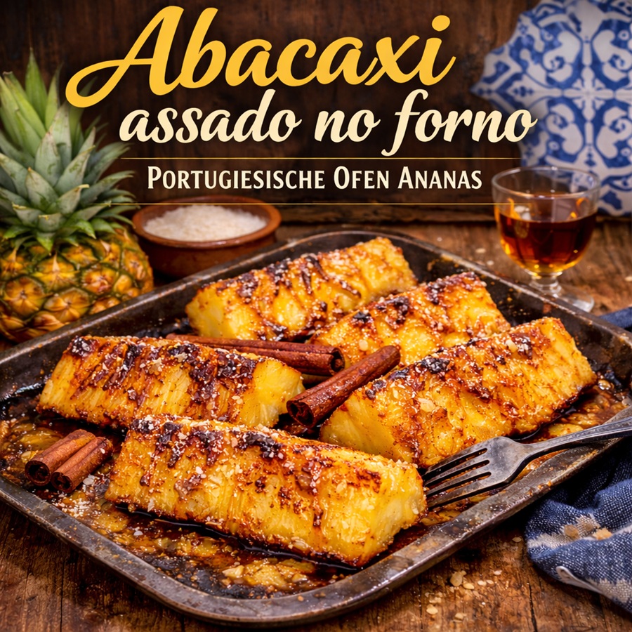 Abacaxi assado no forno- Portugiesische Ofen Ananas